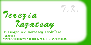 terezia kazatsay business card